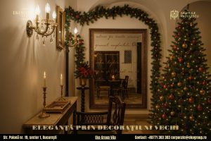 Decoratiuni de Craciun ce redau eleganța nobiliară în stilul interbelic, expuse la Eko Group Vila